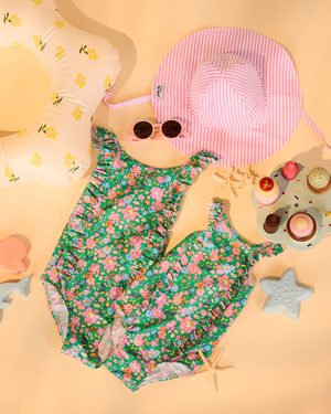 Hamptons Swim Swimsuit Frill Swimsuit in Green Betsy