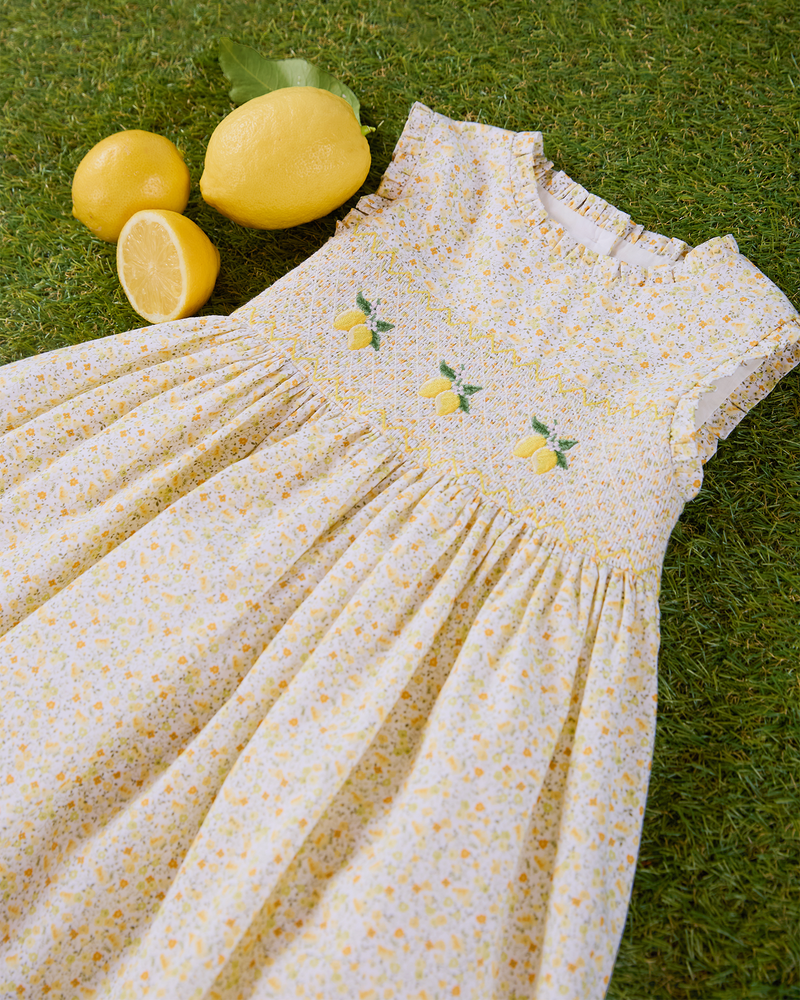 Confiture Dress Lemon Smocked Dress