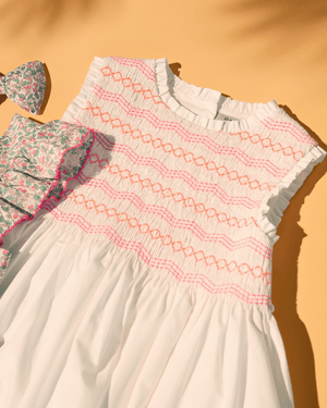 Lily Rose Dress Neon Smocked Dress