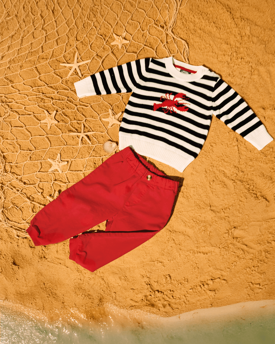 Chelsea Clothing Co Jumper Baby Lobster Striped Jumper