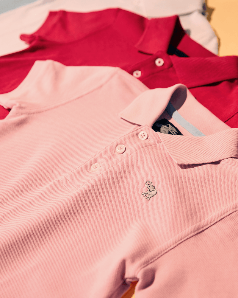 Thomas Brown Polo Harry Piqué Polo in Pink