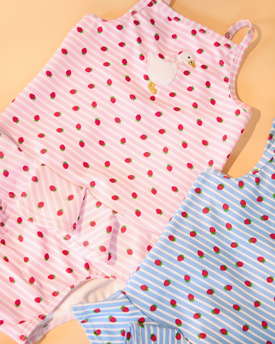 Hampton Swim Swimsuit Baby Duck Swimsuit in Pink Strawberry Stripe