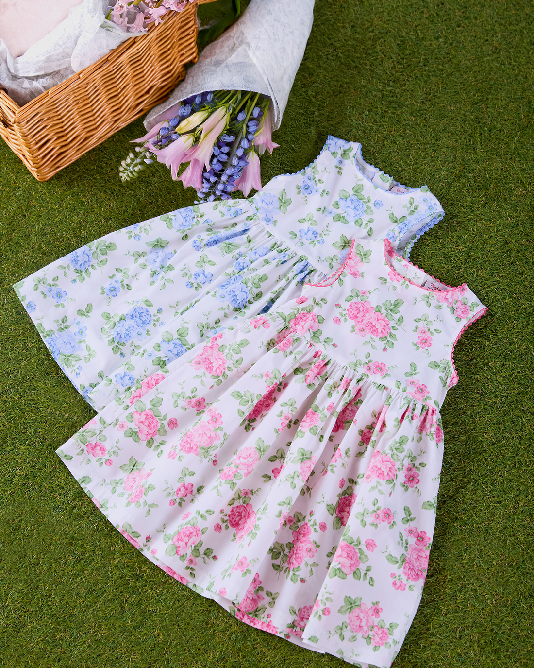 Confiture Dress Adelina Summer Dress in Blue Vintage Rose