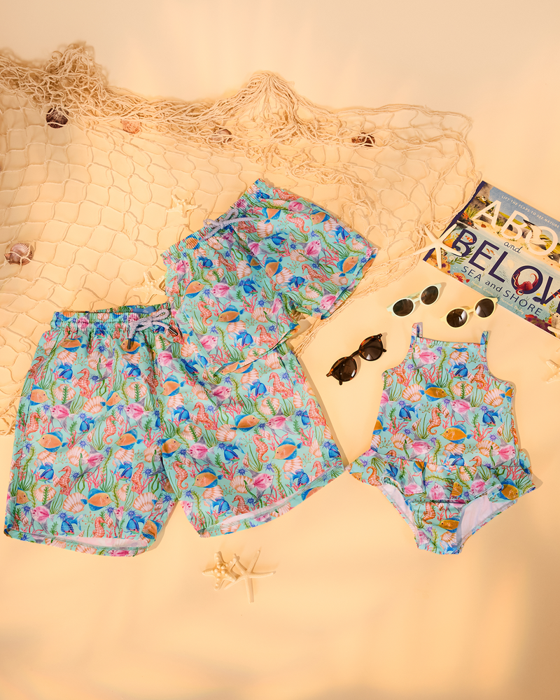 Hamptons Swim Swimsuit Baby Peplum Swimsuit in Tropical