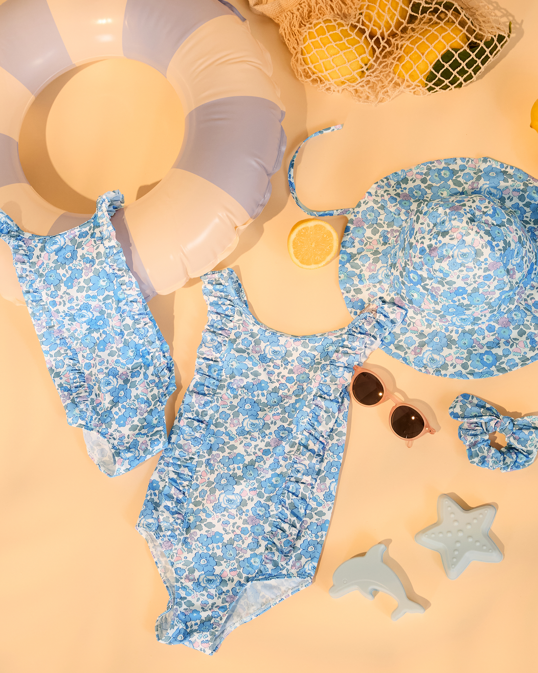 Hampton Swim Swimsuit Frill Swimsuit in Blue Betsy