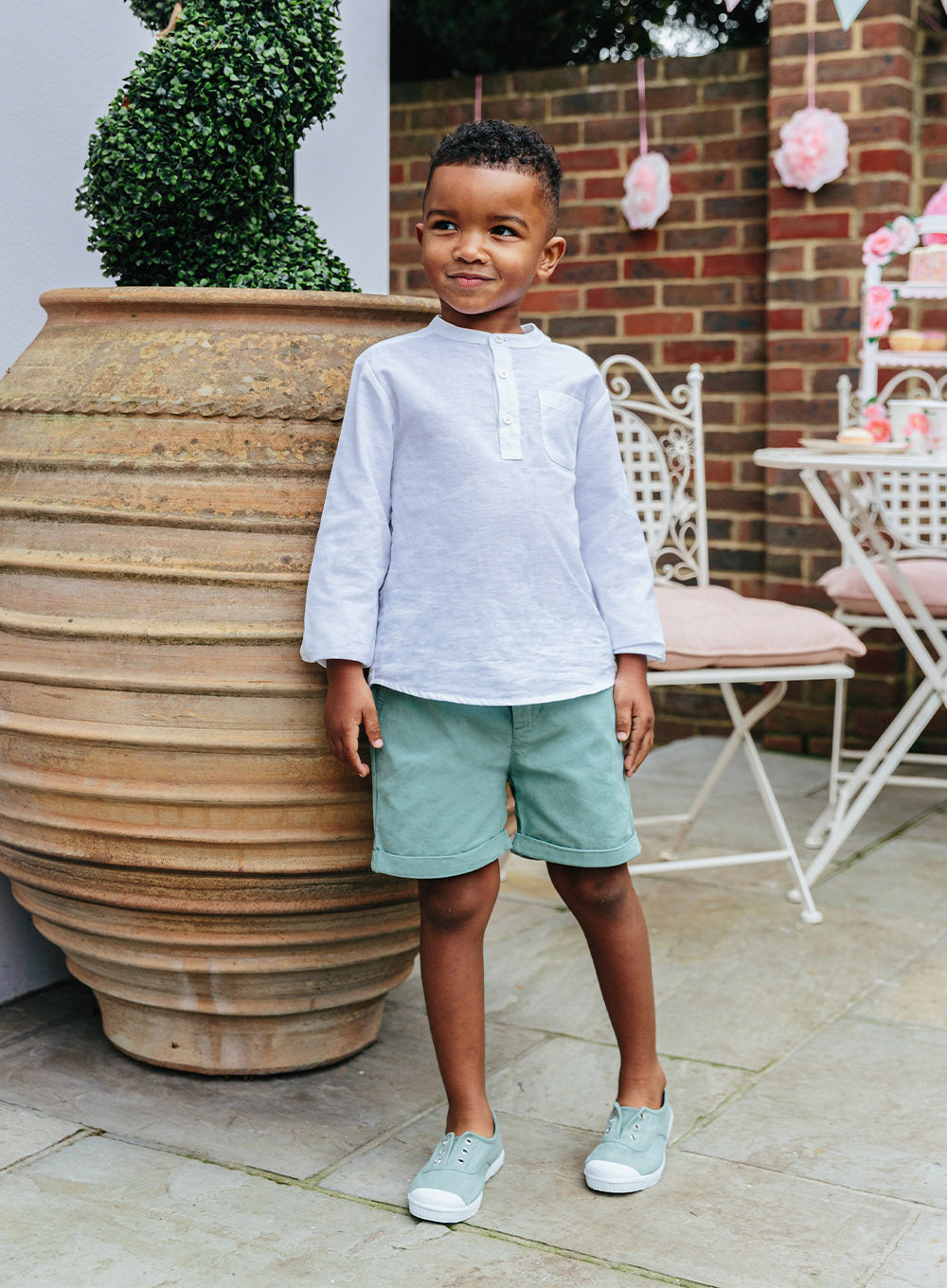 Thomas Brown Shorts Charlie Chino Shorts in Sage