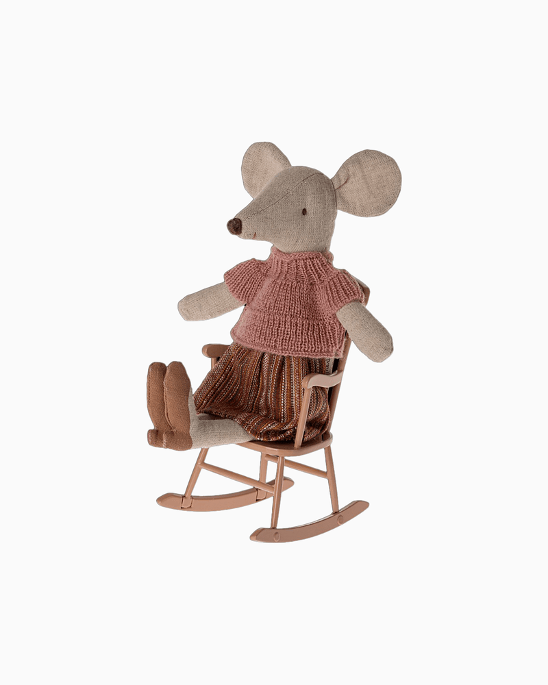 Maileg Toy Maileg Mouse Rocking Chair in Dark Powder