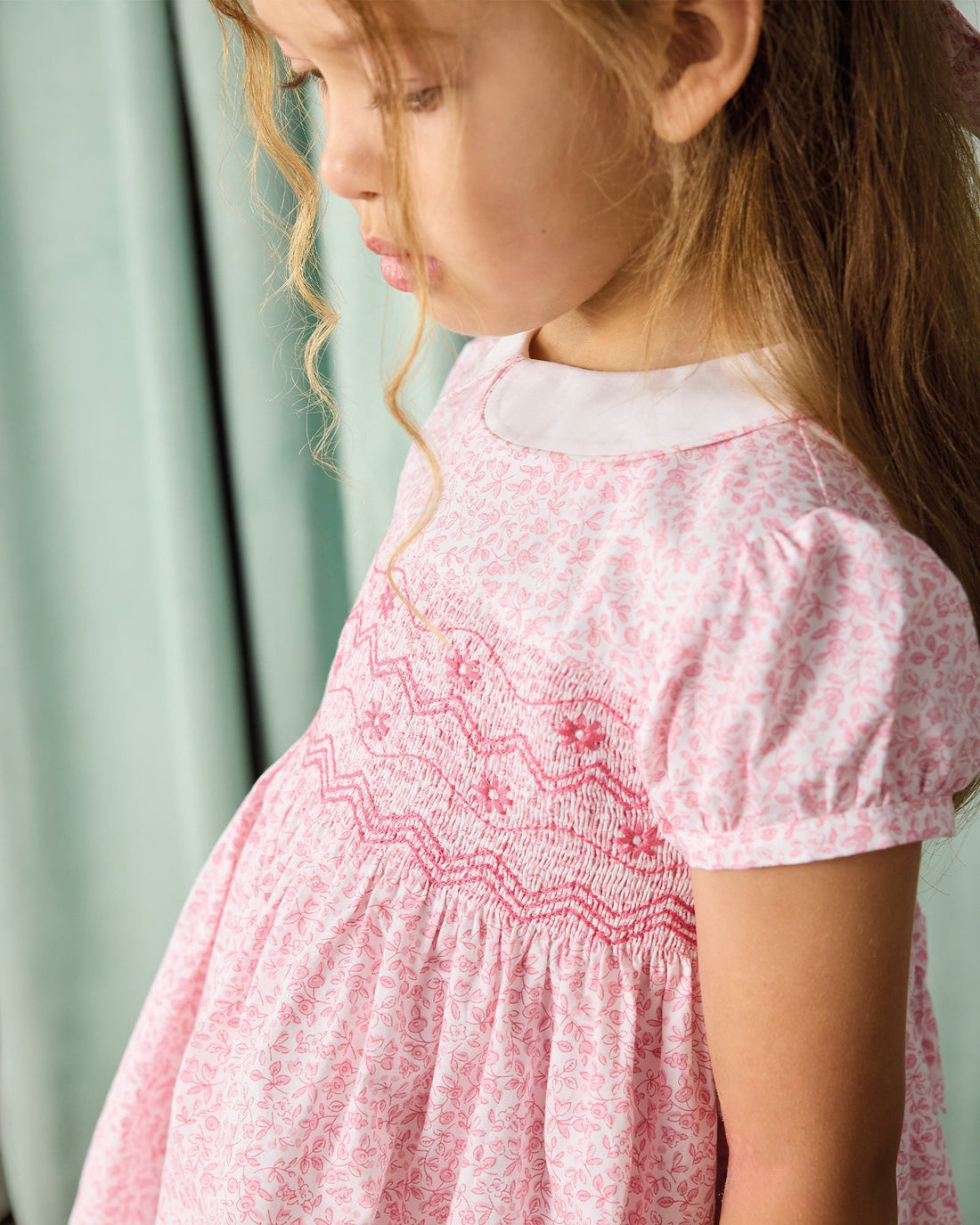 Confiture Dress Catherine Smocked Dress in Pink Floral