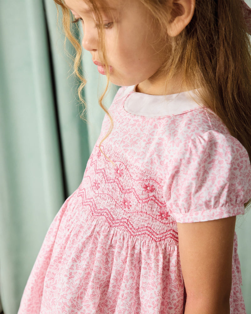 Confiture Dress Catherine Smocked Dress in Pink Floral