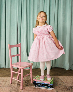 Confiture Dress Catherine Smocked Dress in Pink Floral