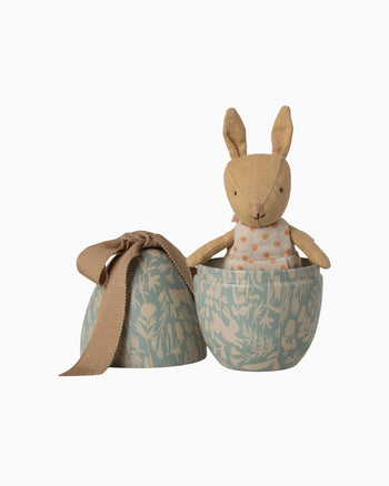 Maileg Toy Maileg Small Easter Egg Rabbit Dusty Blue