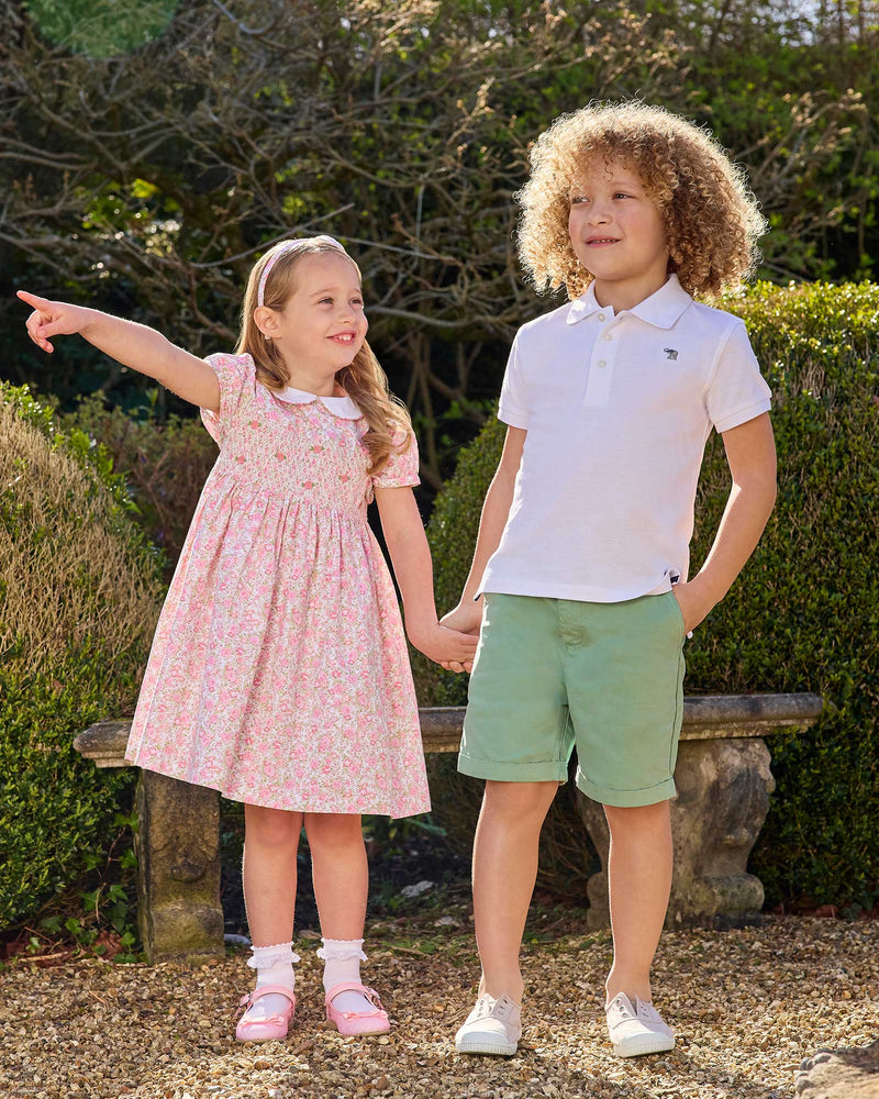 Confiture Dress Rosie Smocked Dress in Peach Rose Floral