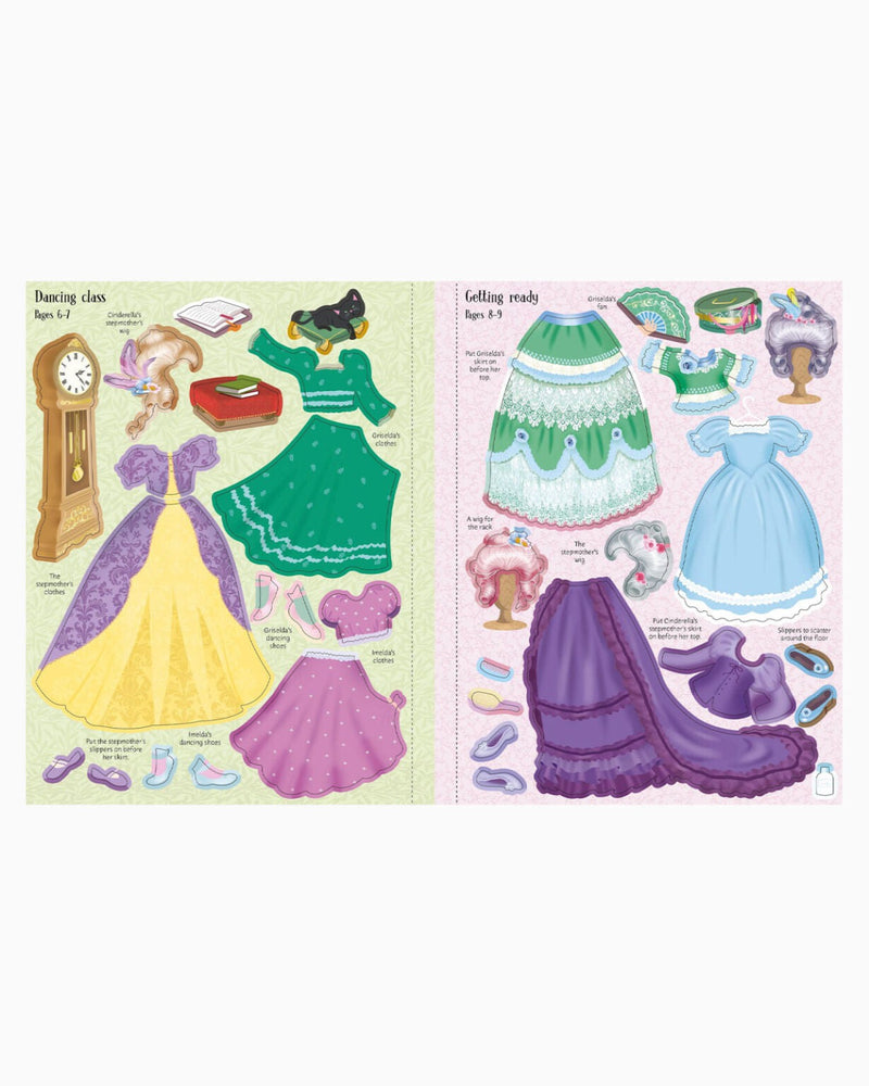 Usborne Book Usborne's Sticker Dolly Dressing Cinderlla