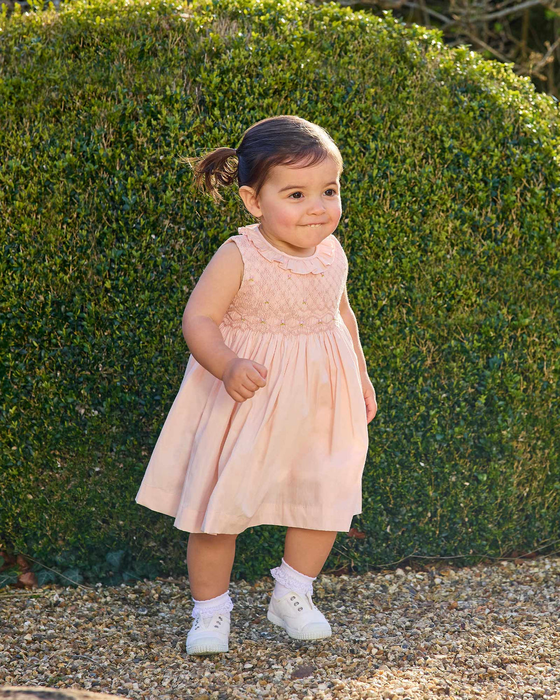 Lily Rose Dress Baby Sleeveless Willow Rose Hand Smocked Dress