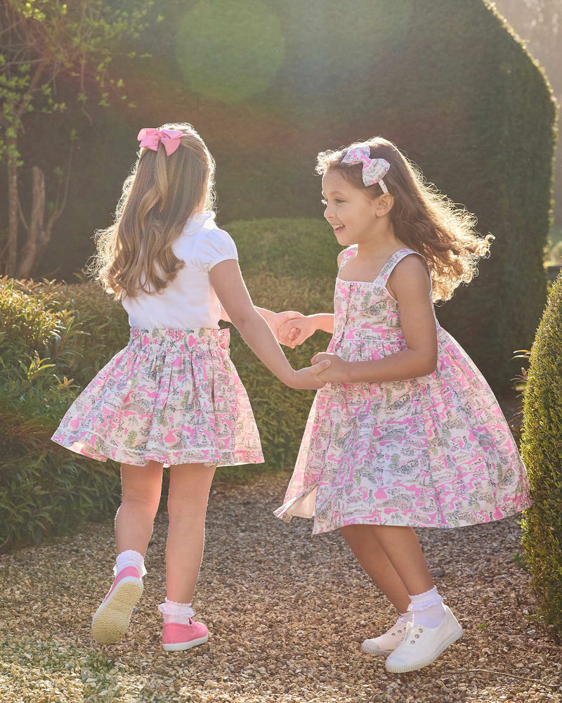 Lily Rose Dress Holiday Scenes Bow Sundress
