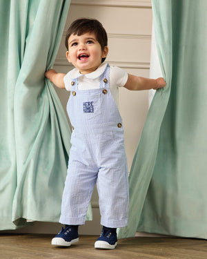 Chelsea Clothing Company Dungarees Baby Here Comes Trouble Dungarees