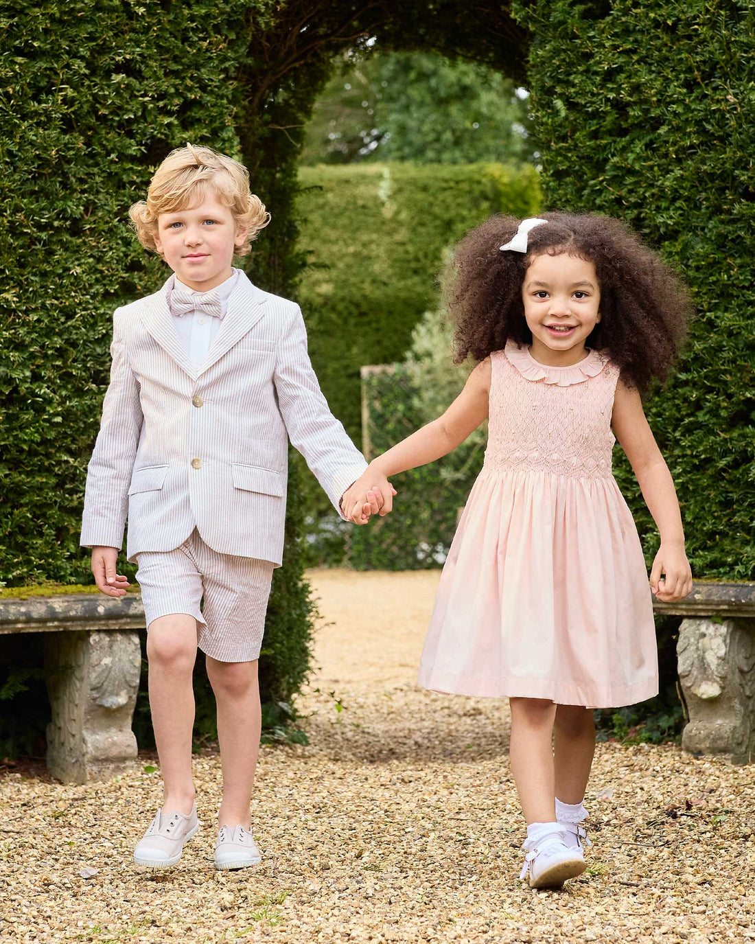 Lily Rose Dress Sleeveless Willow Hand Smocked Dress in Peach