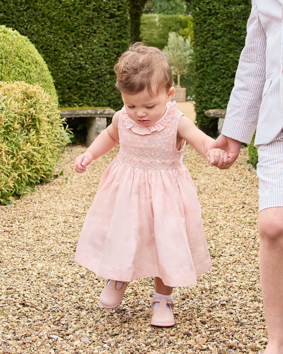 Lily Rose Dress Baby Sleeveless Willow Rose Hand Smocked Dress