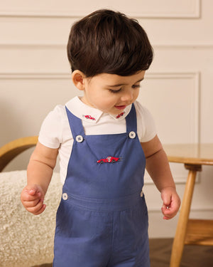 Chelsea Clothing Company Dungarees Baby Atticus Car Bib Shorts