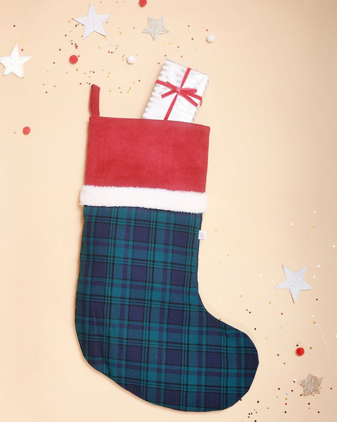 Albetta Toy Albetta Navy Tartan Stocking