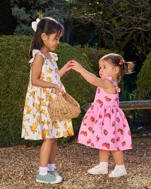 Confiture Dress Adelina Summer Frill Dress in Oranges