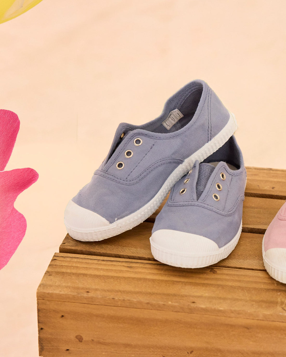 Hampton Canvas Canvas Shoes Hampton Canvas Plum Plimsolls in Steel Blue