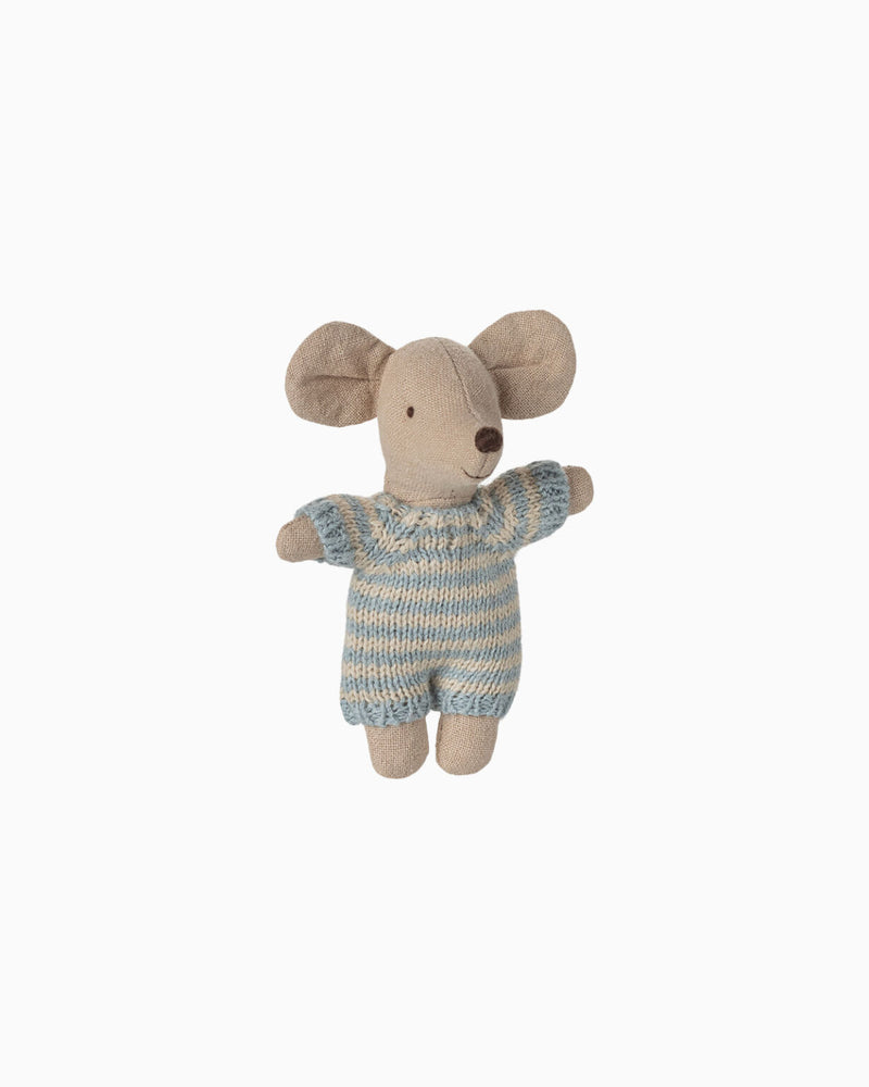 Maileg Toy Maileg Carry Cot Baby Mouse Blue