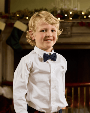 Chelsea Clothing Company Bow Tie Bow Tie in Navy Tartan