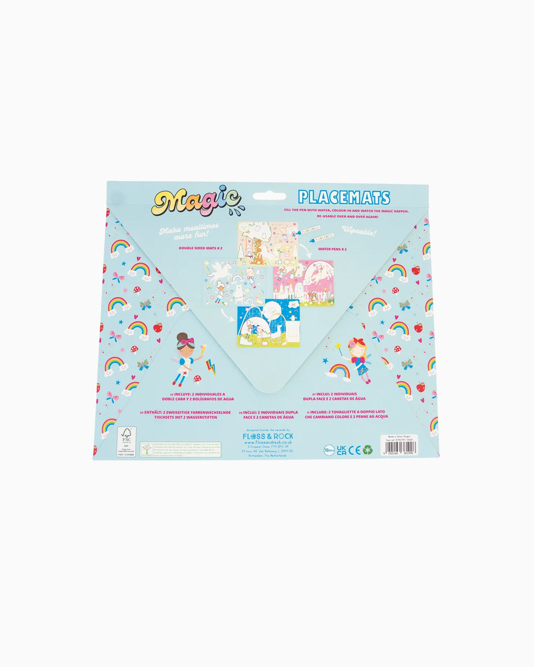 Floss & Rock Arts & Crafts Magic Water Place Mat Rainbow Fairy