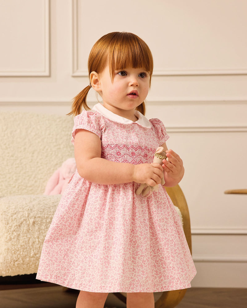 Confiture Dress Baby Catherine Smocked Dress in Pink
