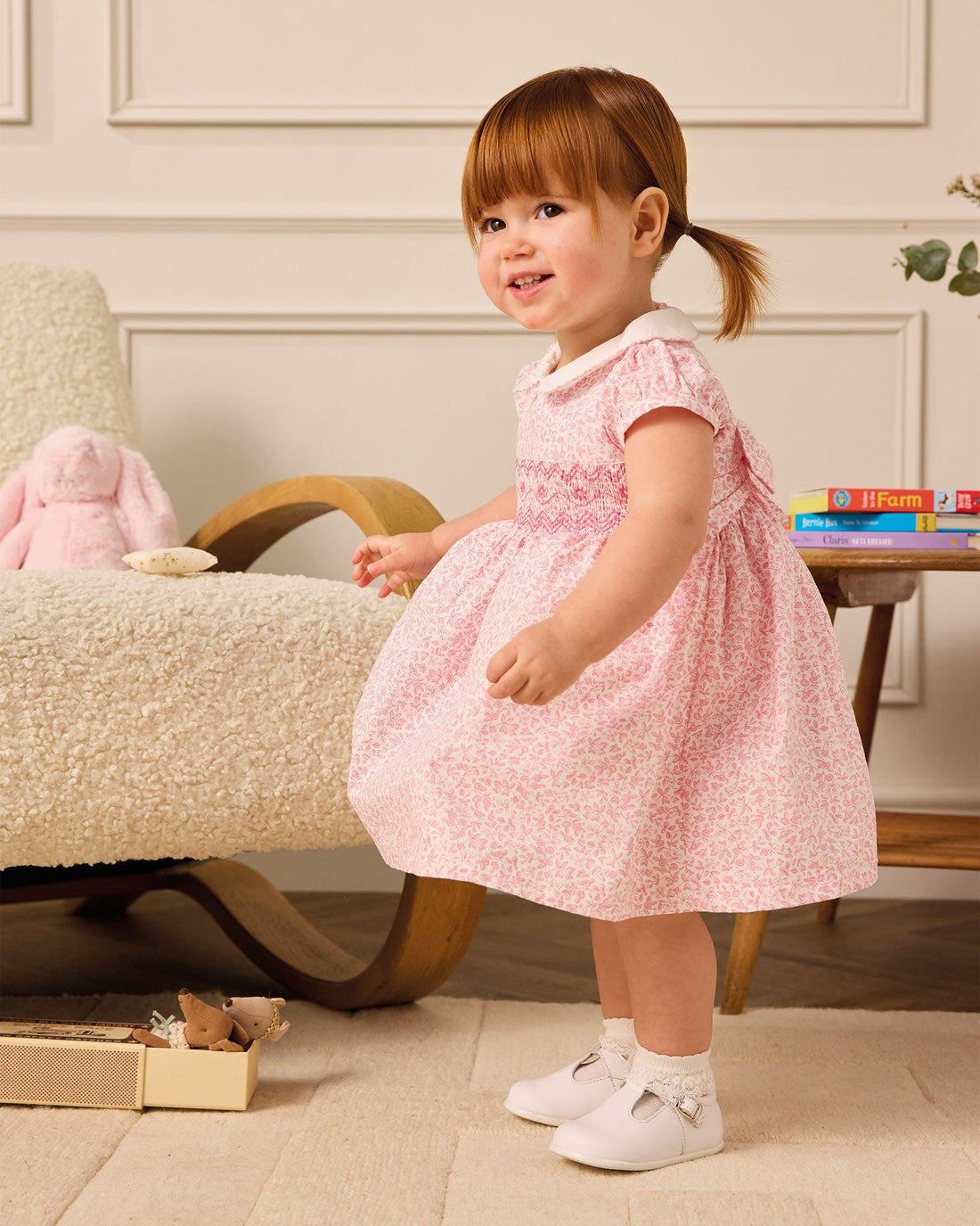 Confiture Dress Baby Catherine Smocked Dress in Pink