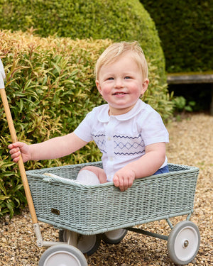 Trotters Heritage Set The Rupert Smocked Set in French Navy