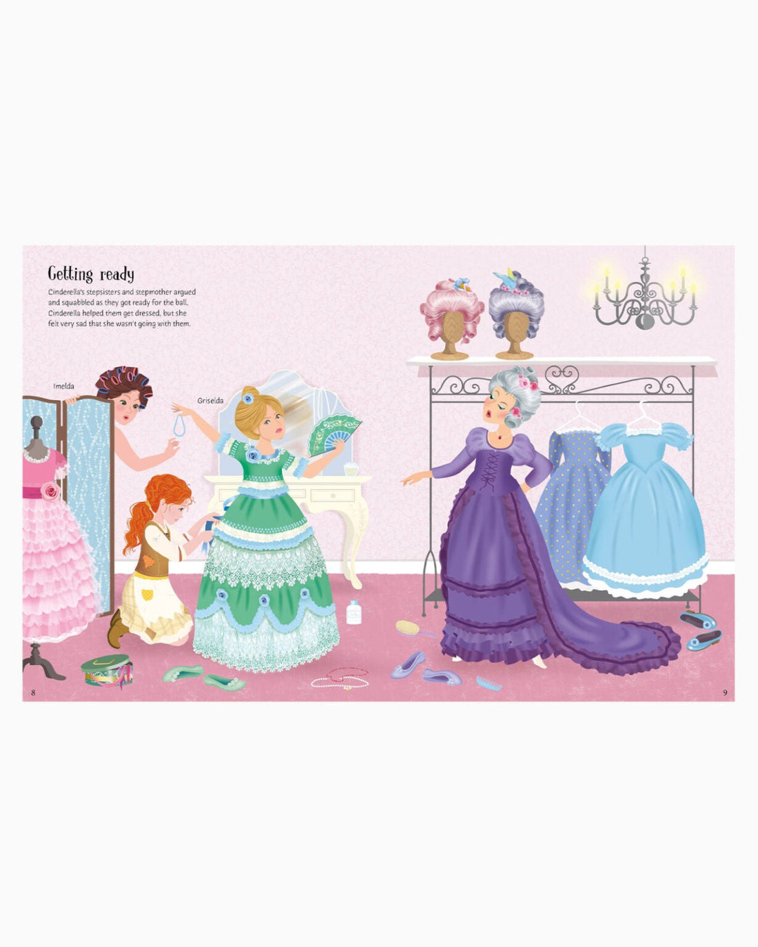 Usborne Book Usborne's Sticker Dolly Dressing Cinderlla