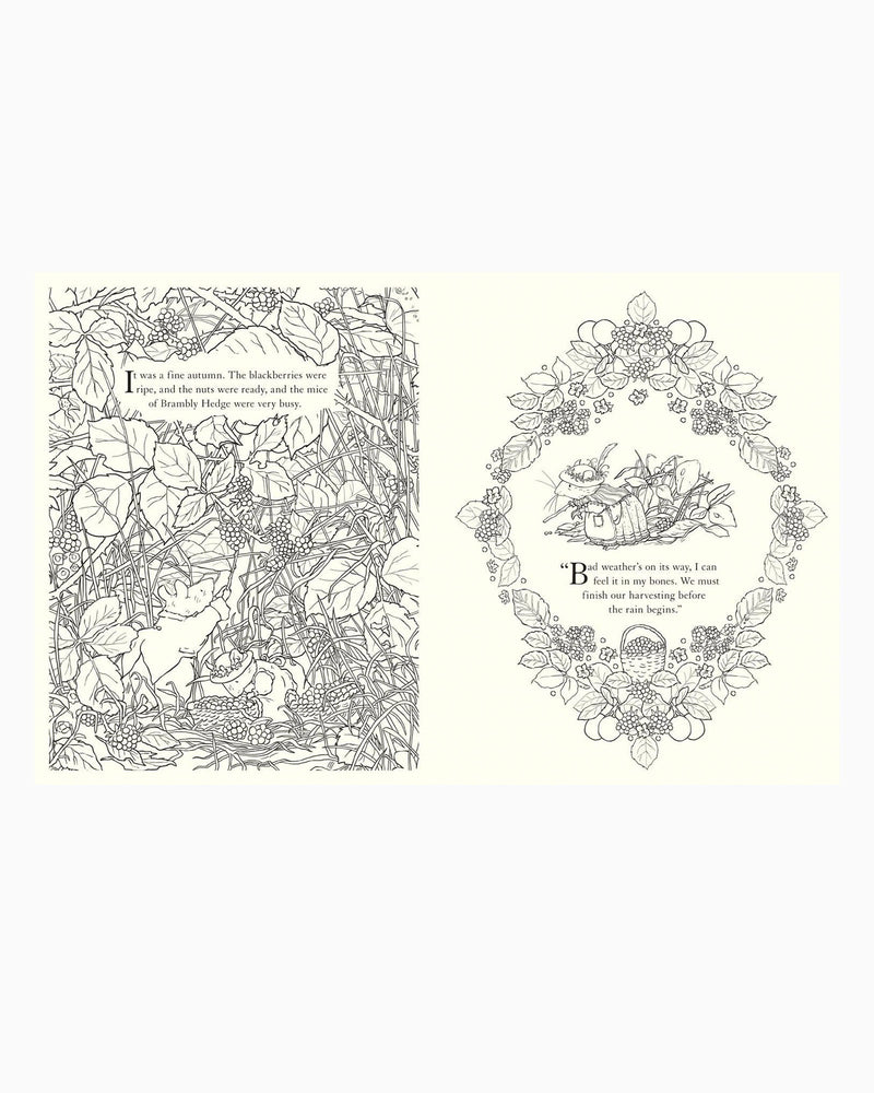 Jill Barklem Book Brambly Hedge: Festive Colouring Book