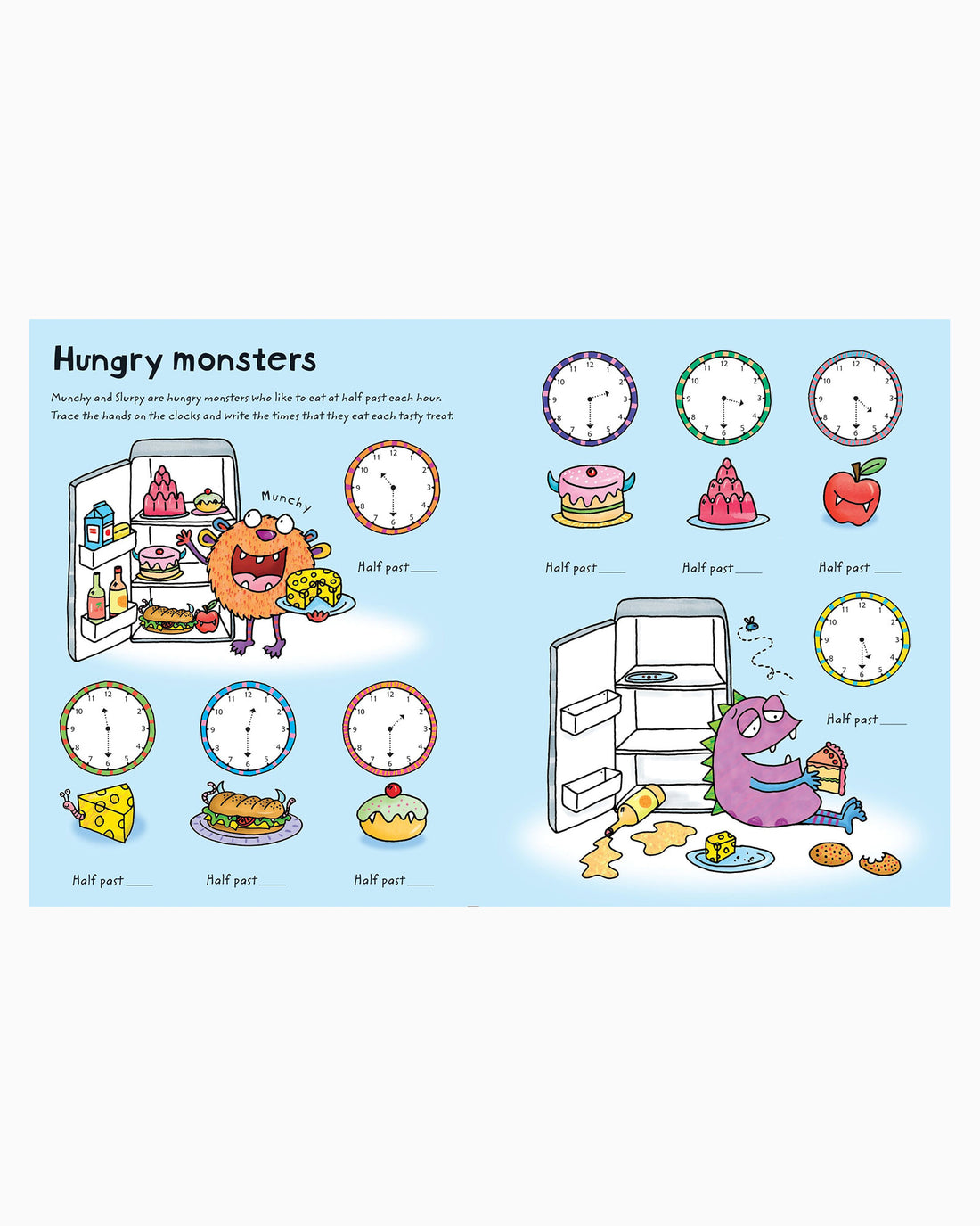 Usborne Book Wipe-Clean Telling the Time Book