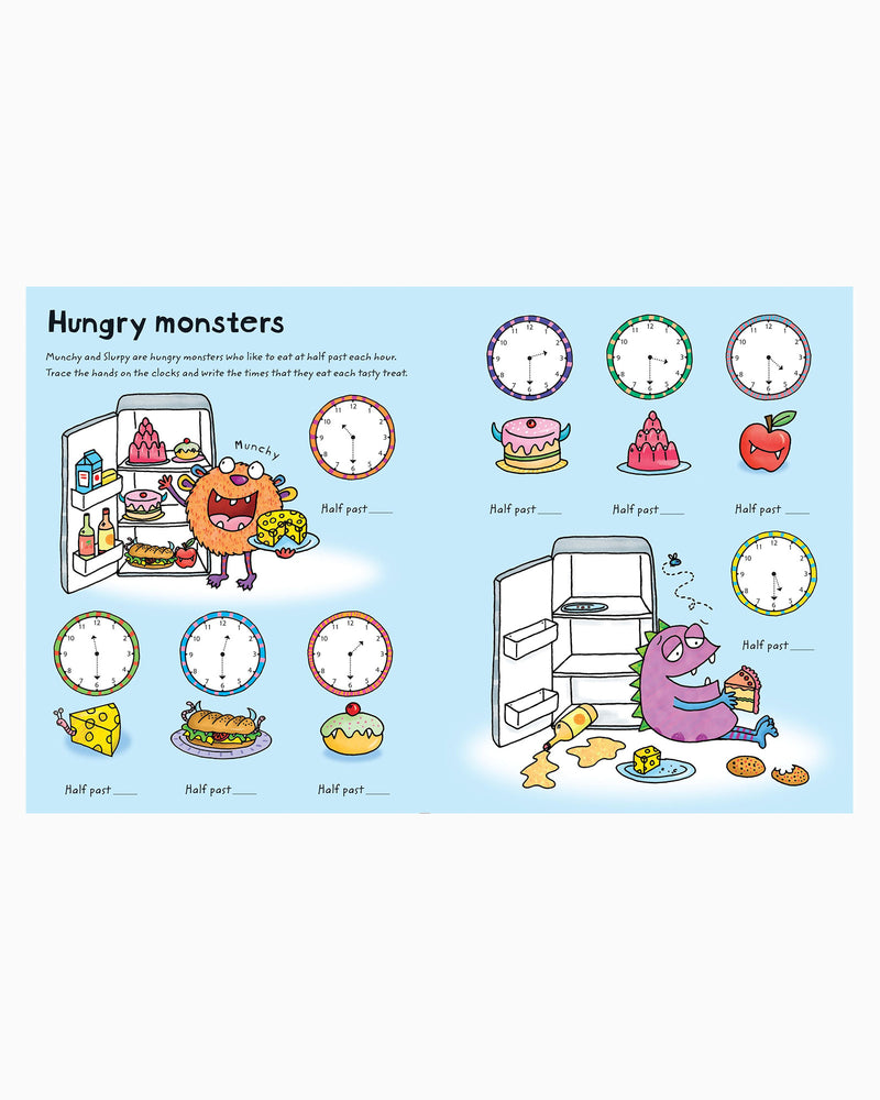 Usborne Book Wipe-Clean Telling the Time Book