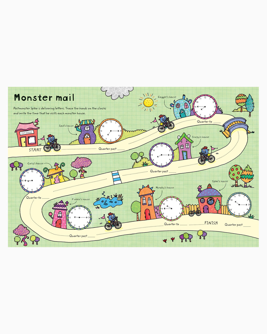 Usborne Book Wipe-Clean Telling the Time Book