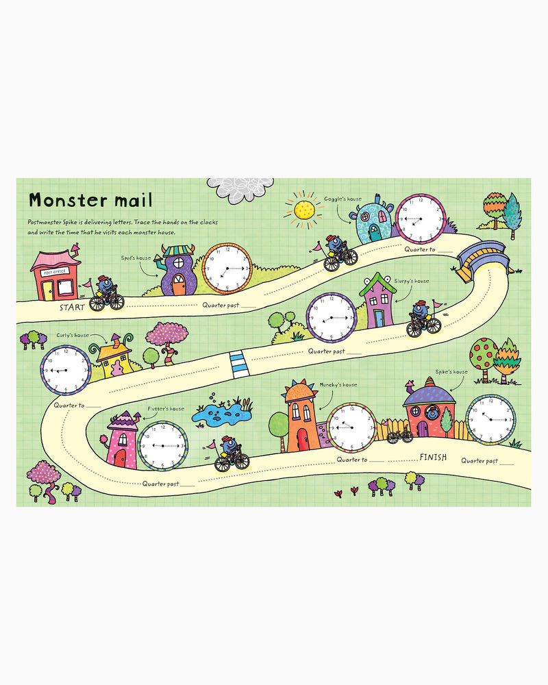 Usborne Book Wipe-Clean Telling the Time Book