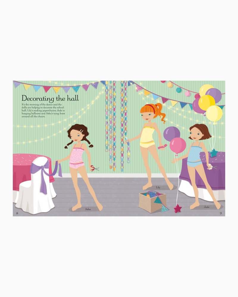 Usborne Book Usborne's Sticker Dolly Dressing School Dance