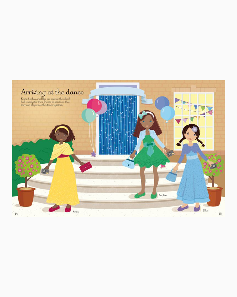 Usborne Book Usborne's Sticker Dolly Dressing School Dance