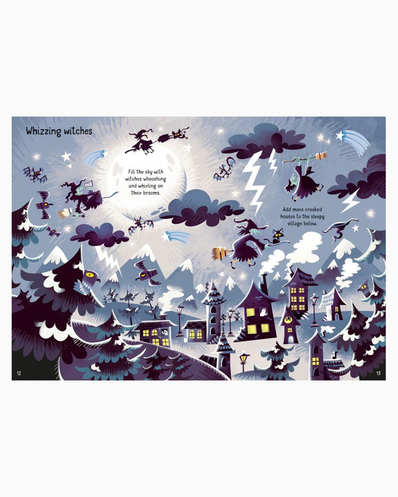 Usborne Book Usborne's Sparkly Halloween Sticker Book