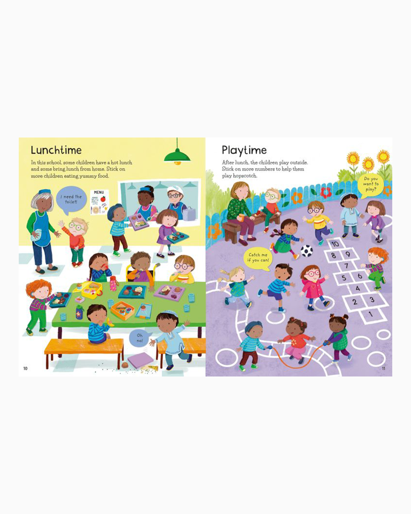Usborne Book Usborne's First Sticker Book Starting School