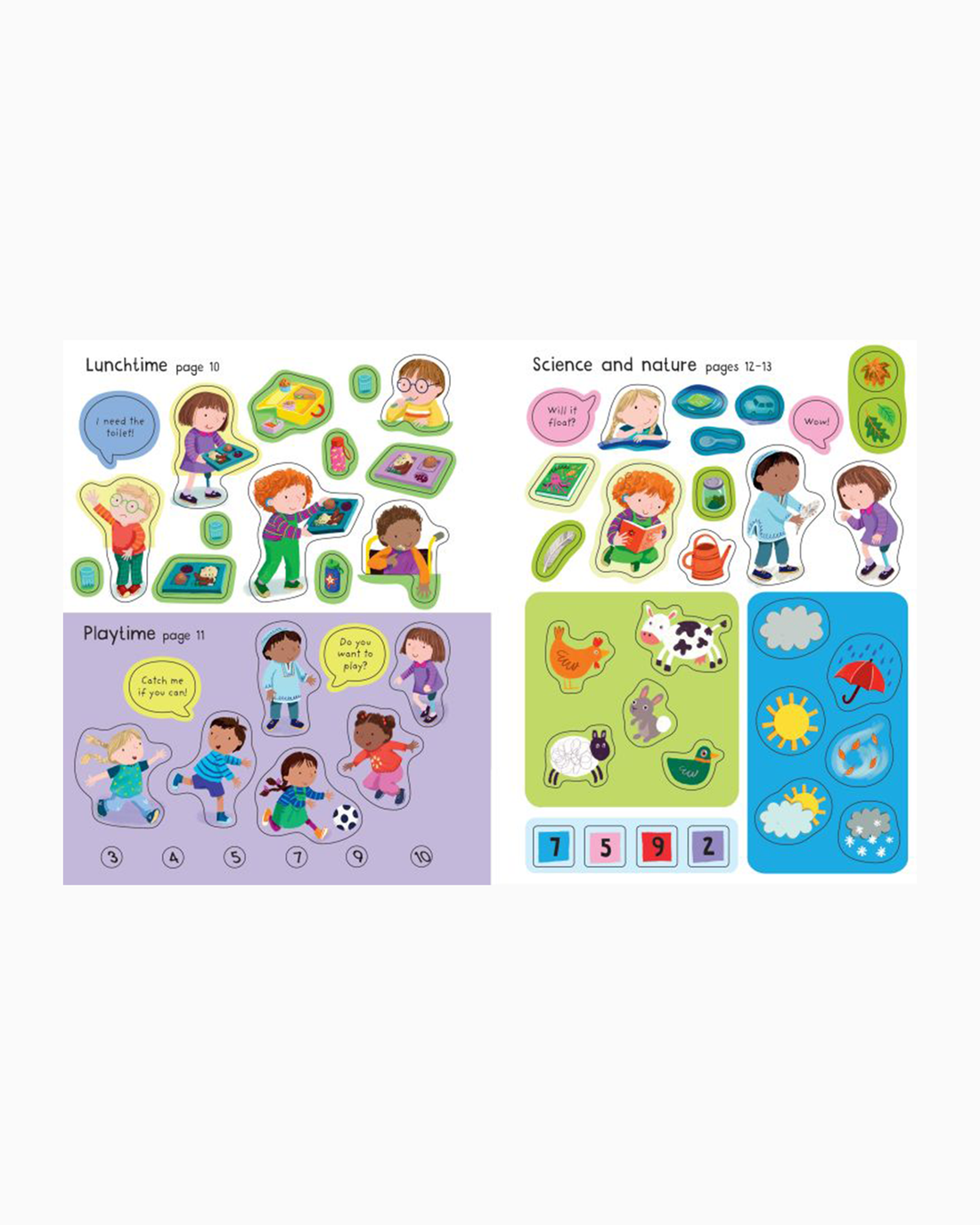 Usborne Book Usborne's First Sticker Book Starting School