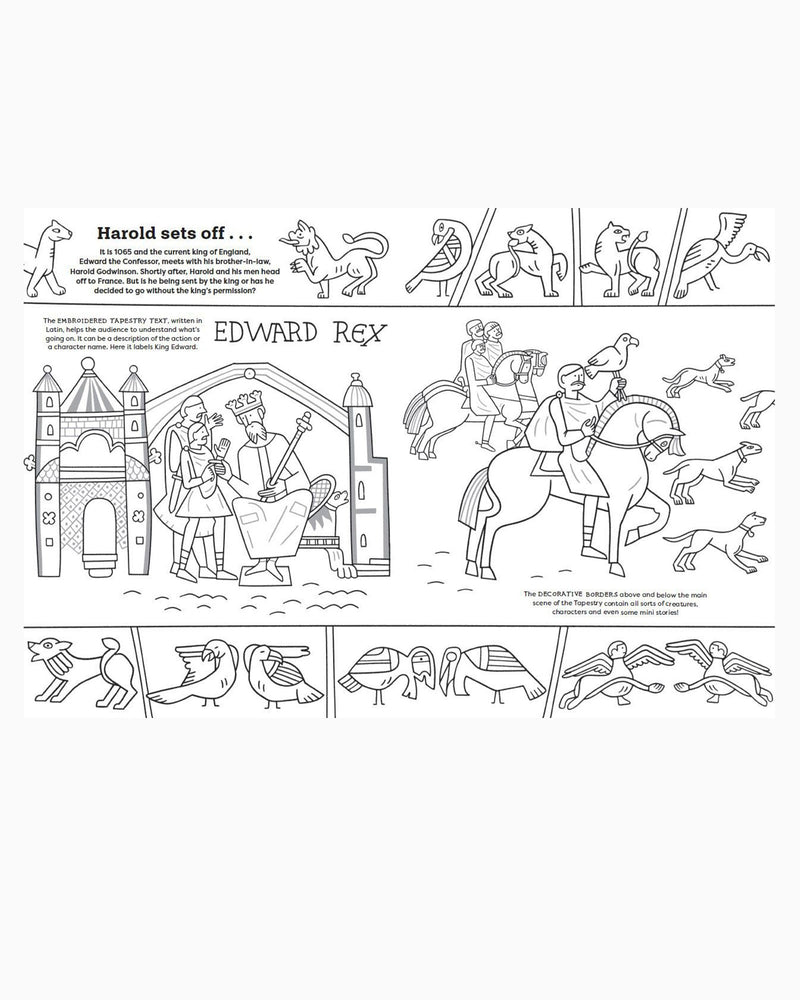 Olivier Latyk Book My Bayeux Tapestry: A colouring Book