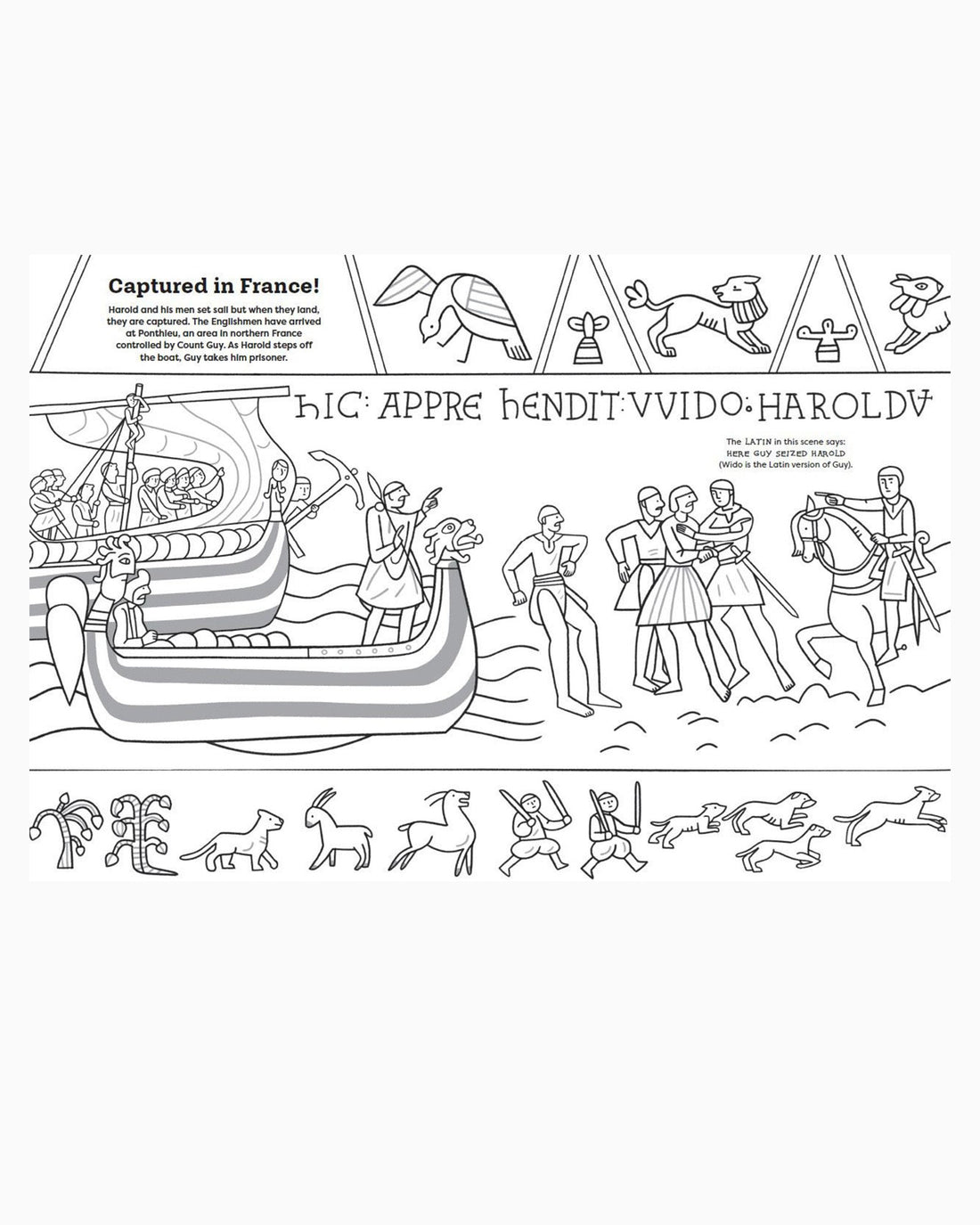 Olivier Latyk Book My Bayeux Tapestry: A colouring Book