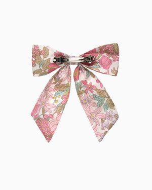 Lily Rose Clip Large Bow Hair Clip in Pink Clarabell