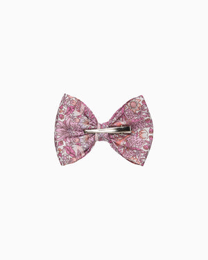 Lily Rose Clip Bow Hair Clip in Strawberry Thief