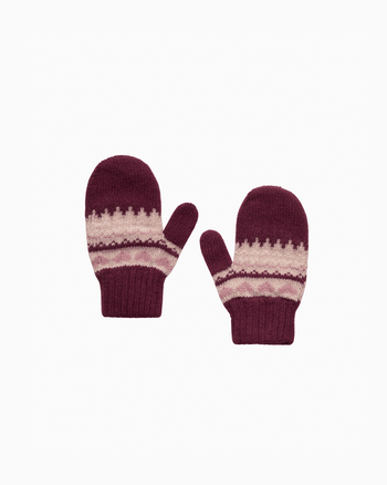 Chelsea Clothing Company Mittens Frankie Fair Isle Mittens in Claret