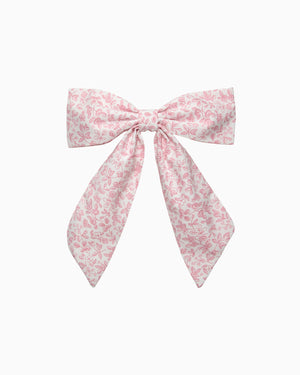 Lily Rose Clip Extra Large Bow Hair Clip in Pink Floral