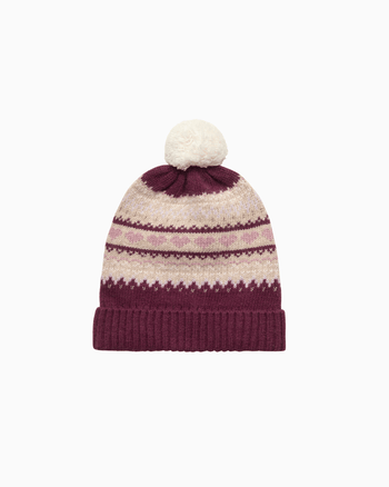 Chelsea Clothing Company Hat Frankie Fair Isle Beanie in Claret